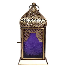 Hilalful Authentic Handmade Lantern (17 x 9 x 9 cm, Purple)