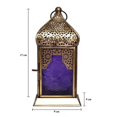 Hilalful Authentic Handmade Lantern (17 x 9 x 9 cm, Purple)