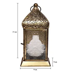 Hilalful Authentic Handmade Lantern (17 x 9 x 9 cm, Clear)