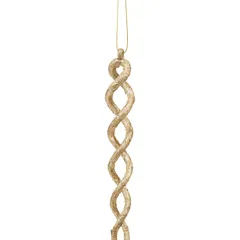 Atmosphera Spiral Stalactite Tree Ornament Set (4 Pc., 2 x 2 x 20 cm, Gold)