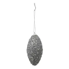 Atmosphera Textured Tree Ornament Set (2 Pc., Silver)