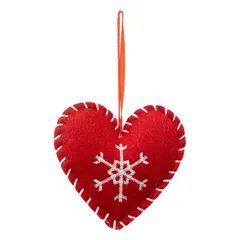 Atmosphera Red Tree Ornament Set (3 Pc., 9 x 1 x 9.5 cm)