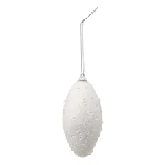 Atmosphera Textured Tree Ornament Set (2 Pc., White)