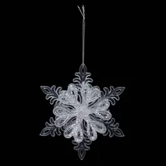 Atmosphera Snowflake Tree Ornament (Assorted colors/designs, 11.5 x 3.5 x 11.5 cm)