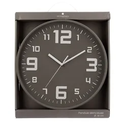 Atmosphera Plastic Wall Clock (30 x 5 cm, Gray)