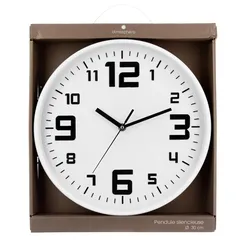 Atmosphera Plastic Wall Clock (30 x 5 cm, White)