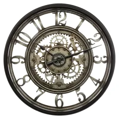 Atmosphera Plastic & Glass Wall Clock (50.8 x 7.5 cm)