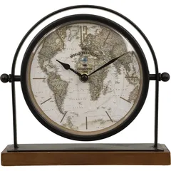 Atmosphera Flavia Metal Standing Clock (21 x 7 x 21 cm)