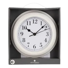 Atmosphera Classic Plastic Clock (Assorted colors/designs, 22.8 x 5 cm)