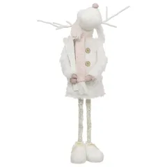 Atmosphera Pink Reindeer Décor W/Telescopic Legs (20 x 12 x 76 cm)