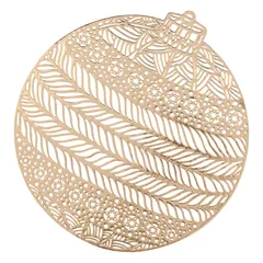 Atmosphera PVC Ornament Placemat (40.7 x 38 cm, Gold)