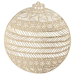 Atmosphera PVC Ornament Placemat (40.7 x 38 cm, Gold)