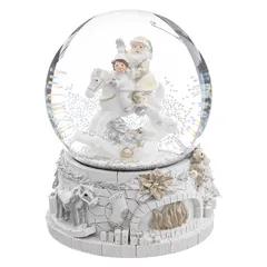 Feeric Santa & Child Snow Globe (10 x 13 cm)