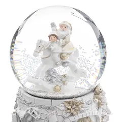 Feeric Santa & Child Snow Globe (10 x 13 cm)