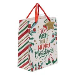 Atmosphera Small Festive Gift Bag (17.8 x 9.8 x 22.9 cm)