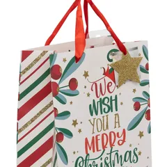 Atmosphera Small Festive Gift Bag (17.8 x 9.8 x 22.9 cm)