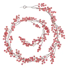 Atmosphera Red Berries Garland (8 x 3.5 x 190 cm)