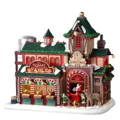 Lemax Battery-Operated Santa's Reindeer Stables Festive Décor (22.5 x 24.5 x 14.5 cm)