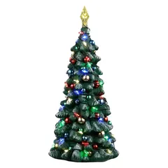 Lemax Battery-Operated Snowy Christmas Tree Festive Décor (16.5 x 10.5 x 8.5 cm)