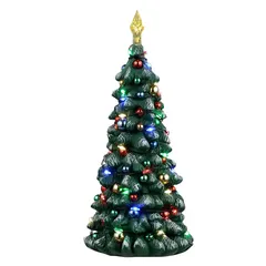 Lemax Battery-Operated Snowy Christmas Tree Festive Décor (16.5 x 10.5 x 8.5 cm)