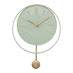 Atmosphera Battery-Operated Metal Pendulum Clock (28 x 4.5 x 38 cm)