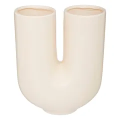 Atmosphera Dolce Riviera Ceramic U-Shaped Vase (20.1 x 11.4 x 25 cm)