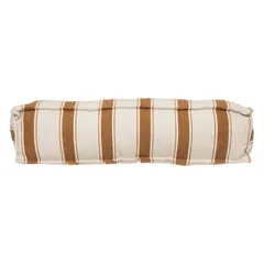 Atmosphera Recycled Cotton & Polyester Outdoor Back Cushion (60 x 15 x 40 cm, Camel & Ivory)