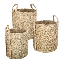 Atmosphera Sea View Cylinder Basket Set (3 Pc.)