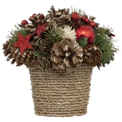 Atmosphera Festive Arrangement In Pot (19 cm, Red)