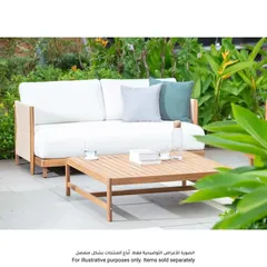 Ventura Acacia Wood 2-Seater Sofa (59 x 156 x 80 cm)