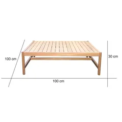 Ventura Acacia Wood Coffee Table (100 x 100 x 30 cm)