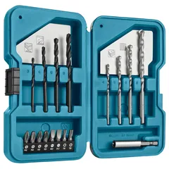 Makita Cordless Combi Drill LXT, DHP484RTJ (18 V) + Cordless Impact Driver LXT, DTD153Z (18 V) + Batteries, Charger & Accessory Set (17 Pc.)