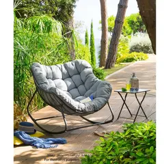 Hesperide Paopao Steel & Polyester Rocking Chair (96 x 109 x 89 cm)