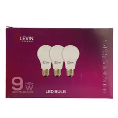 عبوة لمبات LED E27 نوع A ليفين (3 قطع، 9 واط، أبيض مُصفر)