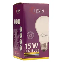 Levin E27 LED A-Type Light Bulb (15 W, Warm White)