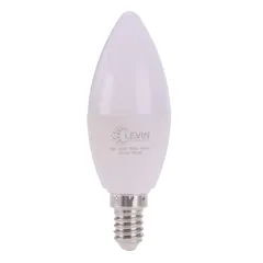 Levin E14 LED C37 Candle Light Bulb (6 W, Warm White)