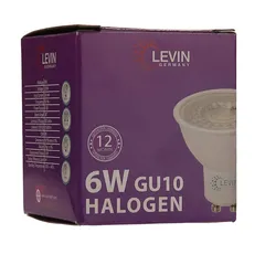 Levin GU10 Halogen Light Bulb (6 W, Warm White)