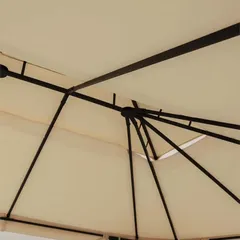 مظلة حديقة فولاذ مع ناموسية بوردو (295 × 362 × 267 سم)