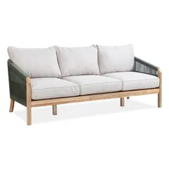 كنبة 3 مقاعد خشب أكاسيا مع وسائد سانتياجو (200 × 69 × 76 سم)