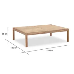 Santiago Acacia Wood Coffee Table (120 x 100 x 35 cm)