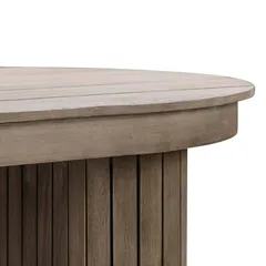 طاولة سفرة خشب أكاسيا بيضاوية تامبور (233.7 × 101.6 × 76.5)