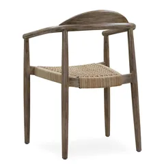 Javi Eucalyptus Wood & Rope Dining Chair (2 Pc., 56 x 53 x 79 cm)