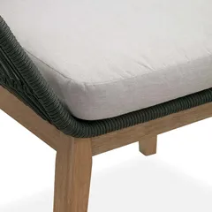 كرسي سفرة خشب أوكالبتوس وحبال تي إف (68 × 64.5 × 80 سم ، رمادي)