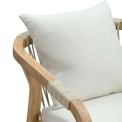 Angelo Acacia Wood & Rope Chair (2 Pc., 60 x 62 x 75 cm)