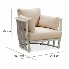 Florida Single-Seater Aluminum Sofa (94.3 x 83.1 x 64 cm)