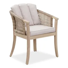 Ashmore V2 Acacia Wood & Wicker Dining Chair (59.2 x 60 x 73 cm, 2 Pc.)