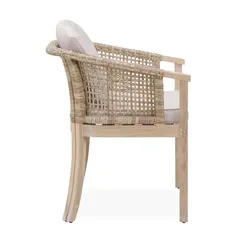 Ashmore V2 Acacia Wood & Wicker Dining Chair (59.2 x 60 x 73 cm, 2 Pc.)