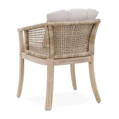 Ashmore V2 Acacia Wood & Wicker Dining Chair (59.2 x 60 x 73 cm, 2 Pc.)