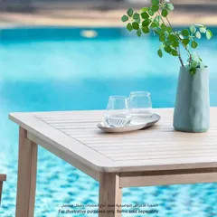 طاولة طعام كلاسيكية خشب أكاسيا أشمور (220 × 100 × 74 سم)