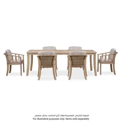 Ashmore Classic Acacia Wood & Wicker Dining Chair (55.5 x 58 x 73 cm, 2 Pc.)